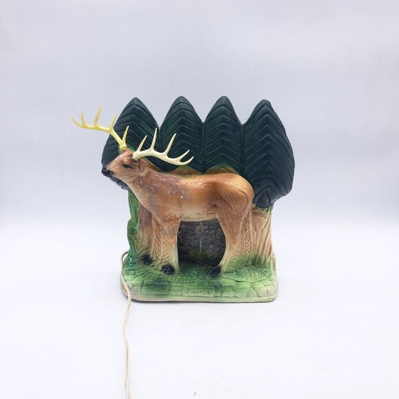 Reindeer TV Lamp -Chalkware - Picture 1 of 11